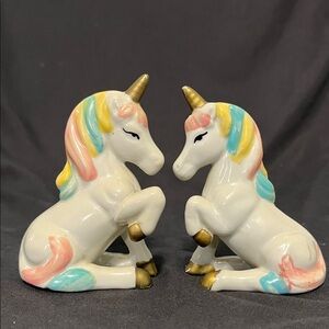 Vintage Unicorn Salt & Pepper Shakers